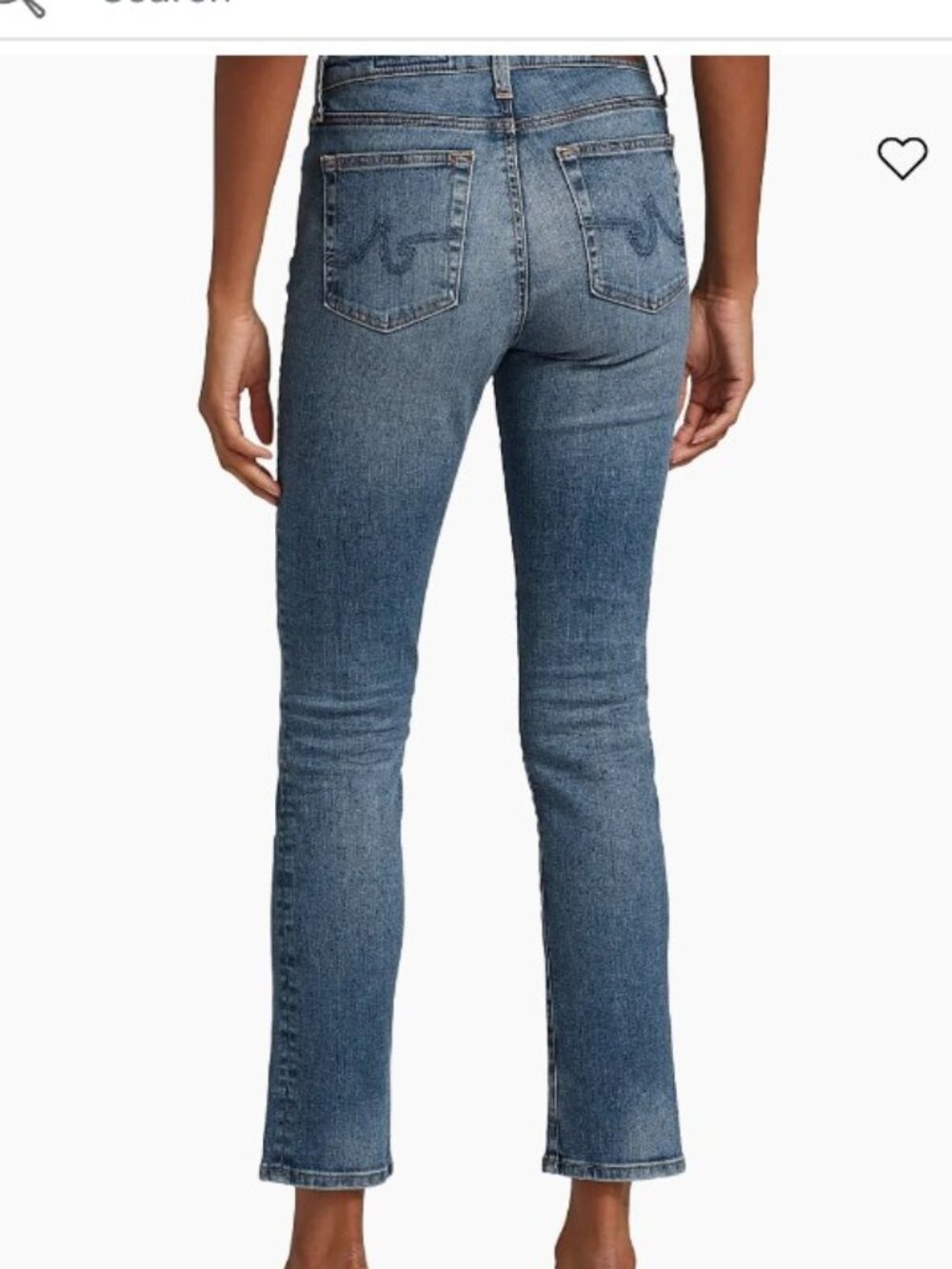 AG The Mari High Rise Straight Jeans Raw Hem Medium Wash Sz 30R - Picture 2 of 14